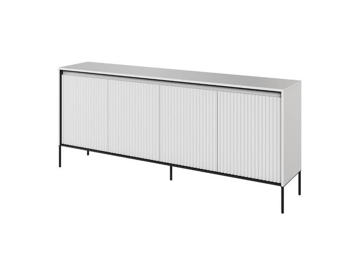 Niedriger Trend-Vier­türiger Kommode 193 cm mit LED Weiß