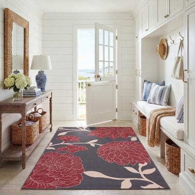 SAFAVIEH Courtyard Alison Floral Indoor/ Outdoor Waterproof Patio Backyard Rug