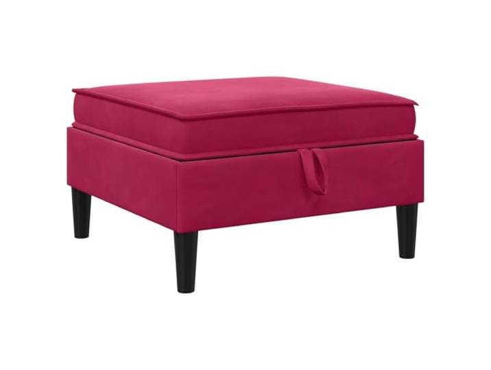 Todiikf Sofa-Hocker mit Stauraum 70x70cm Samt Polsterhocker Weinrot Kompakter Hocker für Wohnzimmer und Schlafzimmer mit integriertem Aufbewahrungsfach und weicher Schaumstoffpolsterung.