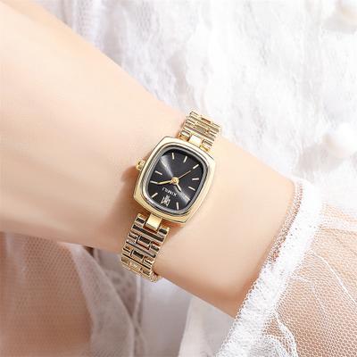 Fusion Finds Retro Women's Square Watch With Steel Band Elegant Quartz Watch For Women For Everyday Style black