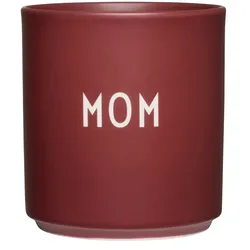 DESIGN LETTERS Becher   , rot , Porzellan , Maße (cm): H: 8,5  Ø: 8