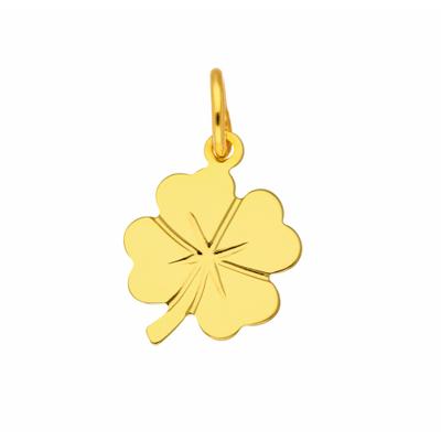 Kette mit Anhänger ADELIA´S "Damen 585 Gold Anhänger Kleeblatt", gold, Halsketten, Damen, Gold, Schmuckset - Set mit Halskette