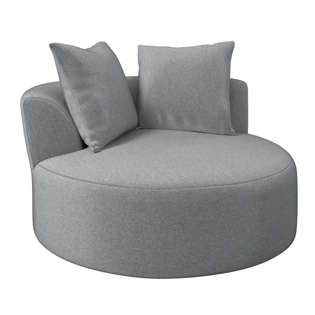 Ambia Garden Loungebett , Grau , Textil , Füllung: Polyester , Rundform , 123x61x123 cm , UV-beständig , Gartenmöbel, Loungemöbel, Outdoor-Sofas