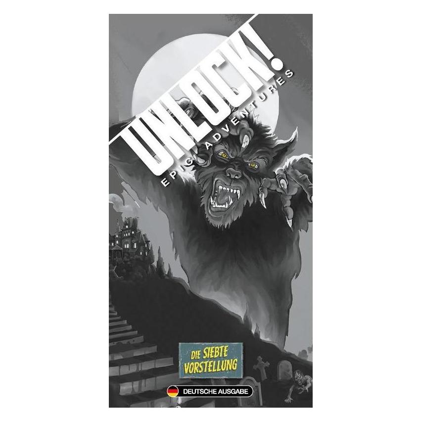 Asmodée SCOD0061 - Unlock! Die siebte Vorstellung (Einzelszenario), 2-6 Spieler, 10 Jahren (DE-Ausgabe) (Deutsch, 2 - 6 Spieler) (SCOD0061)