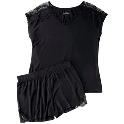 Tchibo - Shorty-Pyjama - Damen - Gr. XL - schwarz