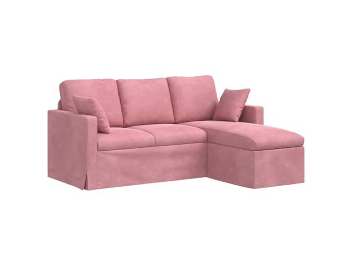 PUGYNBK Sofa, Rosa, Samt, 178 x 134 x 80 cm, modern, mit Metallrahmen Schaumstoff-Polsterung, Holzarmlehne, Kunststofffüße, Innenbereich, einfache Reinigung