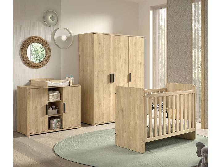 Ensemble de chambre bébé évolutif Sam 3 151cm Marron