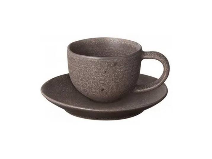 Espressotasse BLOMUS KUMI 60 ml, 2 Stück , braun (grau), B:5cm H:8cm, Keramik, Trinkgefässe, Espressotasse
