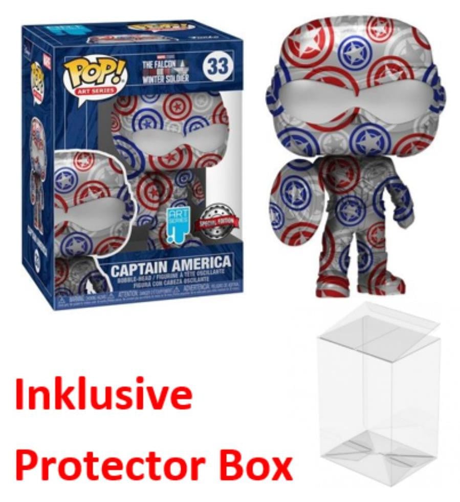 Funko Pop! Marvel Studios The Falcon and The Winter Soldier Captain America 33 Special Edition Art Series Vinyl figuur
