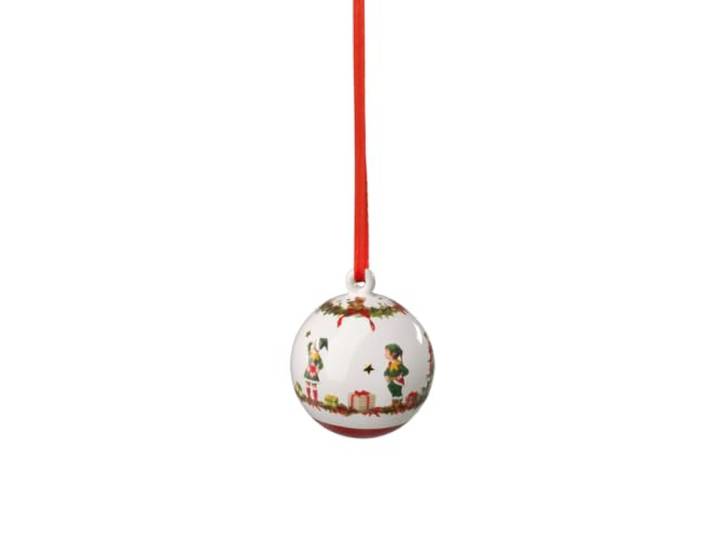 Villeroy & Boch - Annual Christmas Edition 2026 Jahres-Kugel 6,5x8cm Bunt, Weihnachts-Sammlerstück, Limitiert, Golddetails, Weihnachtsdekoration, Deko Weihnachten, Premium Porzellan