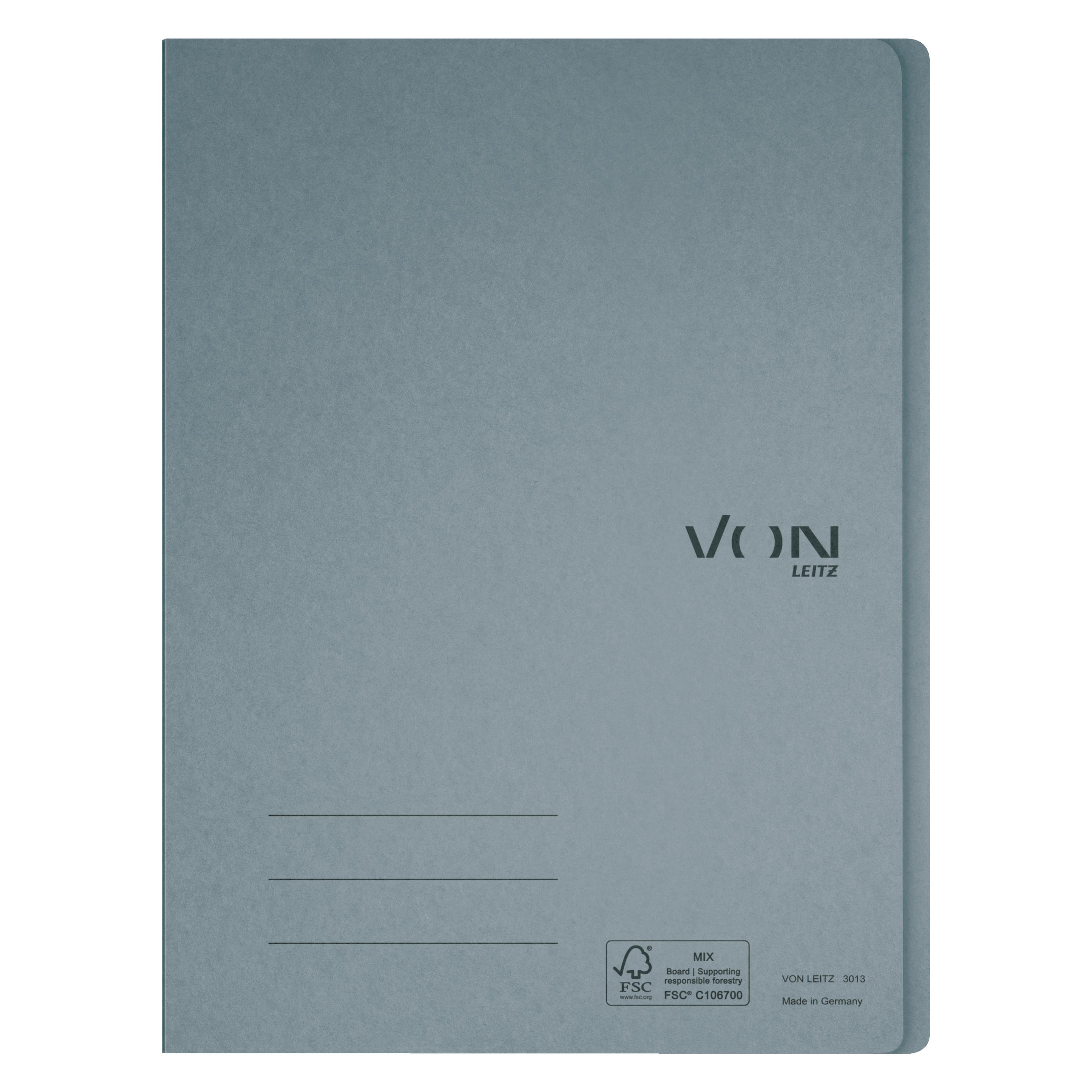 von Schnellhefter mit Heftmechanik, Grau (A4, 1x) (3013-00-85)