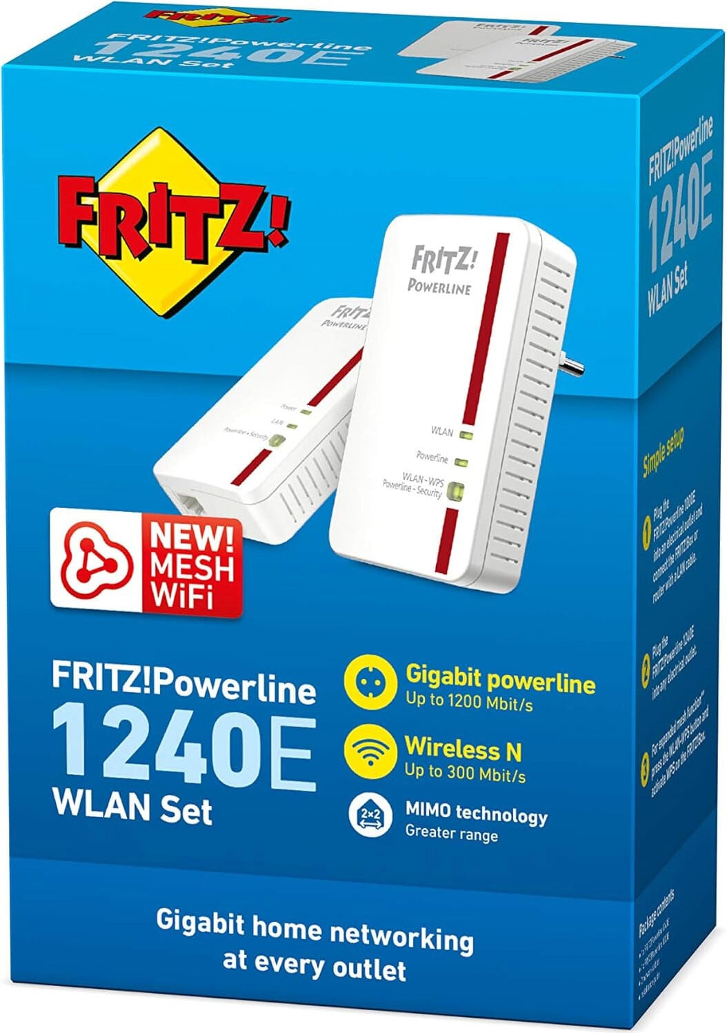 AVM FRITZ!POWERLINE 1240E WLAN-set