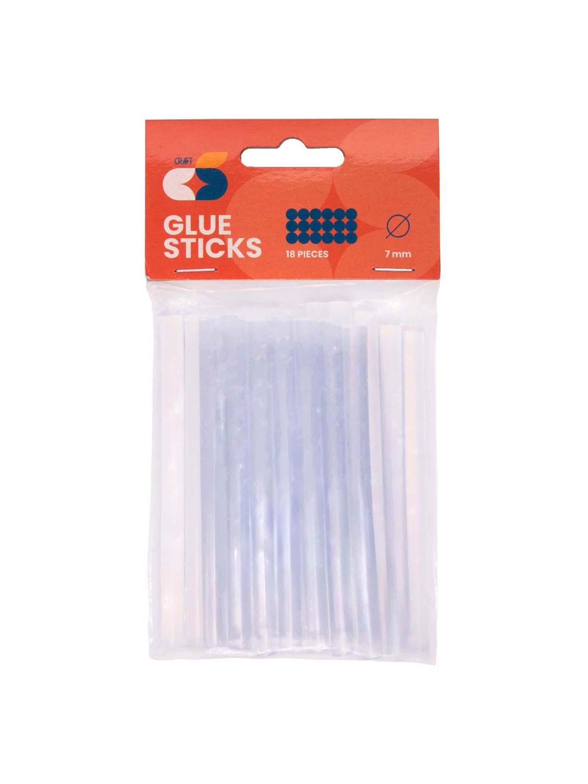 Colorations - Transparent Hot Melt Glue Sticks - 7x100 mm 18 pcs.