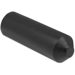 DELOCK Endkappen mit Innenkleber 80 x 25 mm 2 Stück schwarz