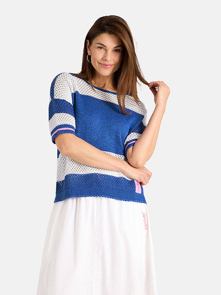 LIEBLINGSSTÜCK Pullover in Weiß/ Blau - 46