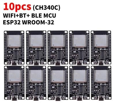 Inspired Living ESP32 WROOM 32 Wireless Development Board With USB C & Dual Connectivity ch340c Type c 10pc