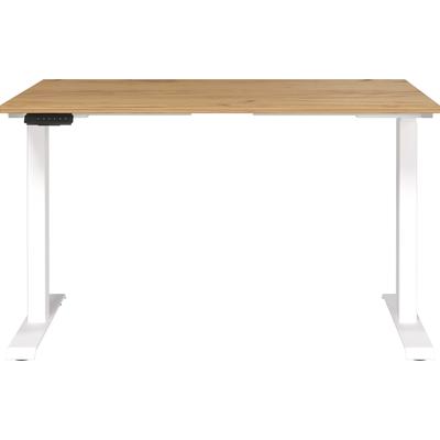 Schreibtisch GERMANIA "Jet", weiß (navarra, eiche, nachbildung, weiß, weiß, navarra, eiche, nachbildung), B:120cm H:72cm T:80cm, Tische, Schreibtisch, moderne Farbvariationen, Breite 120/140/160/180 cm, Made in Germany
