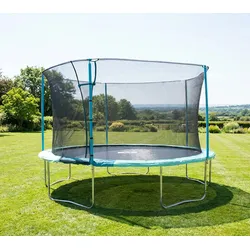 TP Toys Trampolin UP12 | Inkl. Sicherheitsnetz | Blau | Ø 366 cm | Größe - Bunt
