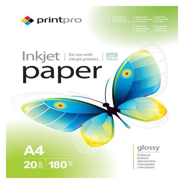 Colorway Office supplies PrintPro Glossy Photo Paper, 180g/m, A4, 20pcs. (180 g/m², A4) (ColorWay)