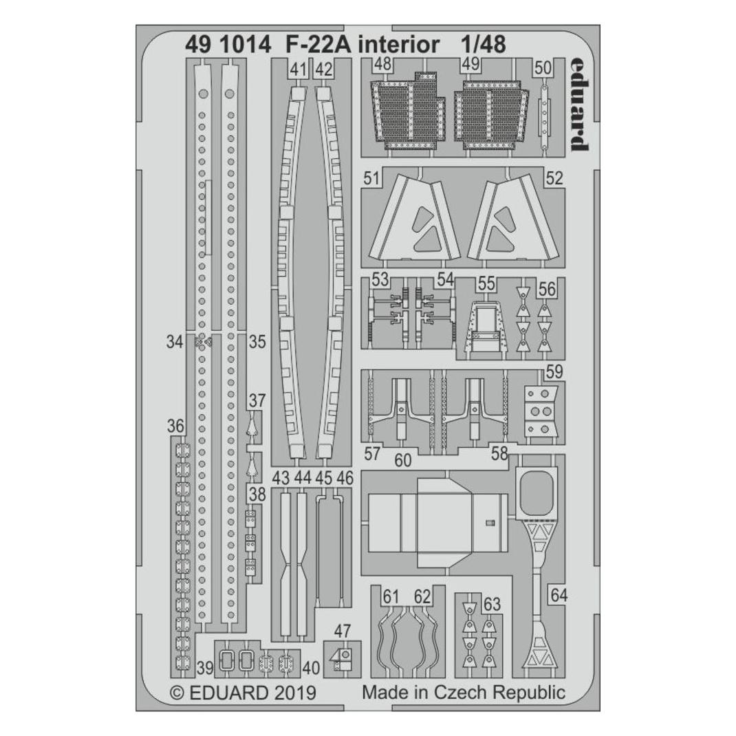 Eduard F-22A interior for Hasegawa (491014)