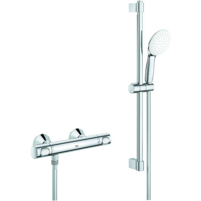 Grohe Grohtherm 500 Brausethermostat 34796001 mit Brausegarnitur 600mm, chrom