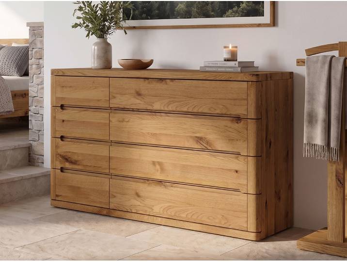Wildeichenkommode „Ella“ 150 cm Massivholz Wildeiche