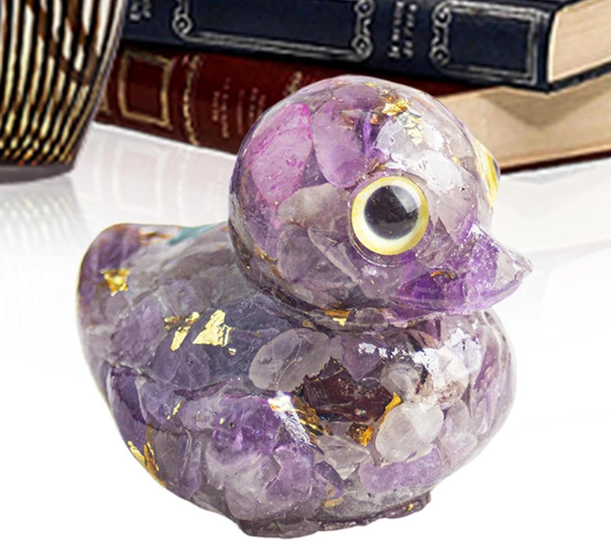 Eendenbeeld Decoratie - Kristal Grind Dierenfiguur - B/D/H: 3 x 2 x 3 cm