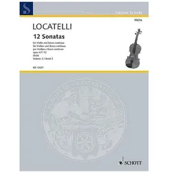 12 Sonaten op.6 Band 2 (Nr.7-12) für Violine und Bc, Fachbücher von Pietro Antonio Locatelli