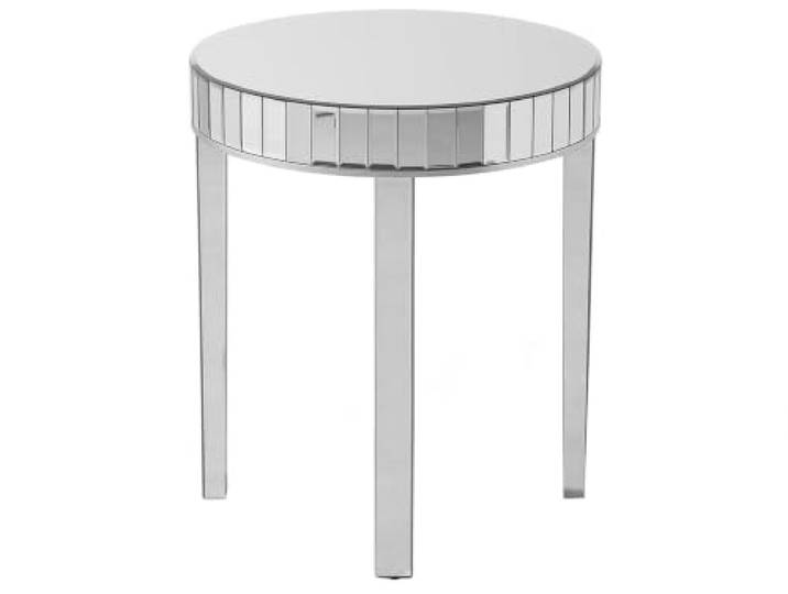 Beistelltisch Silber Spiegeloptik Multifunktional Glamour Rund Modern