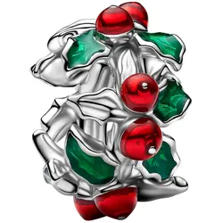 Pandora 734974C01 Charm Weihnachts-Stechpalme Silberfarben