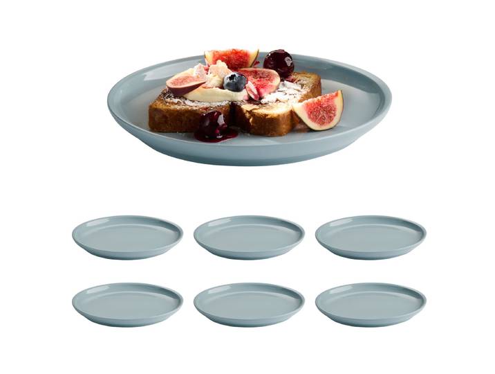 Teller Snug 6er-Set Ø 21cm Blau/Blau