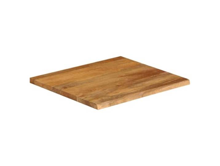 Tischplatte mit Rand Tischplatte, 80x80x2,5 cm, Mango Massivholz randvoll, rustikaler Stil, einzigartige Maserung, leichte Reinigung, universell einsetzbar