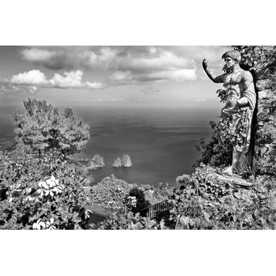 Fototapete PAPERMOON "Landschaft mit Meer Schwarz Weiß", bunt, B:3m L:2,23m, Vlies, Tapeten