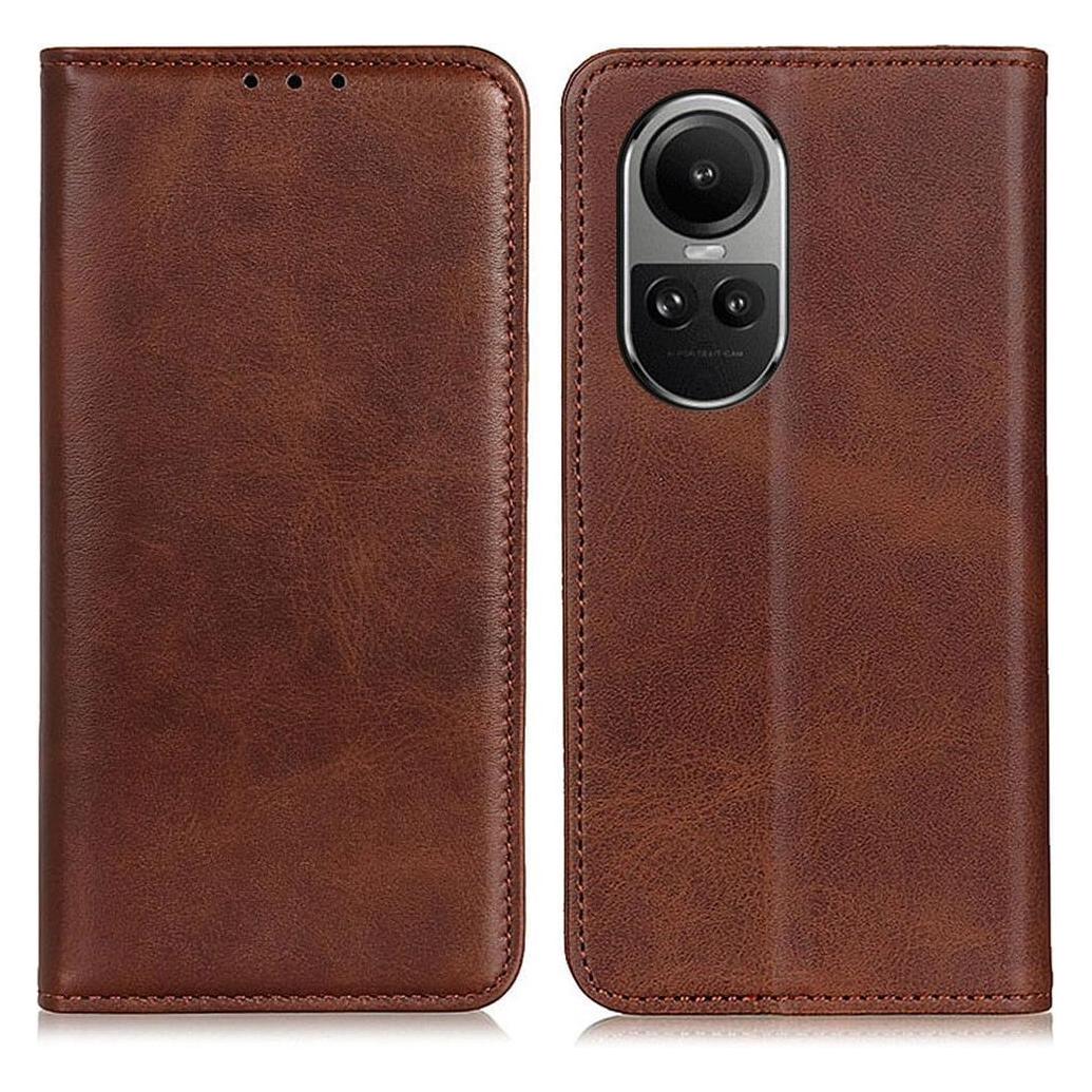 Cover-Discount Oppo Reno10 / 10 Pro - Stand Flip Case Hülle braun (OPPO Reno 10, Oppo Reno 10 Pro) (660150769C)