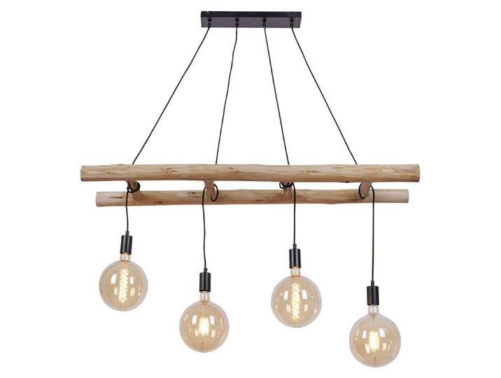 Lampe à suspendre\, design échelle\, naturel\, eucalyptus\, L 120 cm