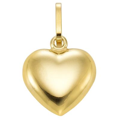Kettenanhänger FIRETTI "Schmuck Geschenk Gold 333 Halsschmuck Anhänger für Halskette Herz", gold (gelbgoldfarben), Schmuckanhänger, Damen, Gelbgold 333, 0,4 g, Kettenanhänger