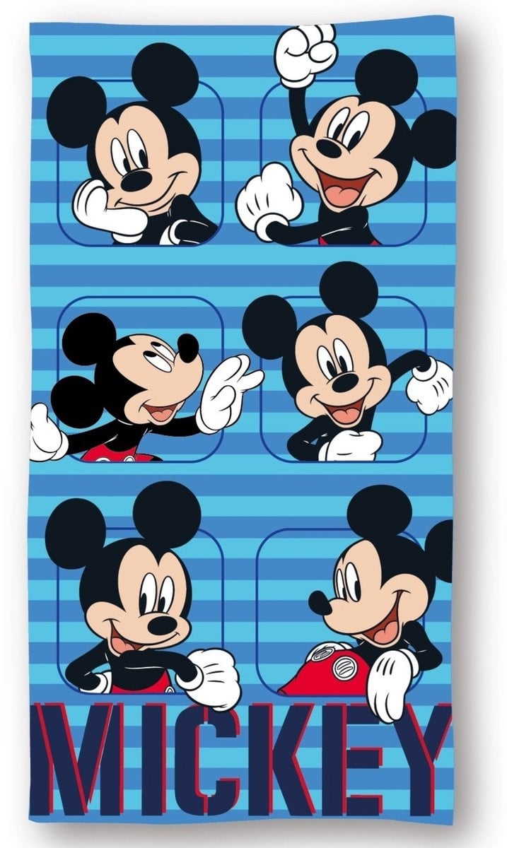 Mickey Mouse Strandlaken voor kinderen - Rood - Microvezel