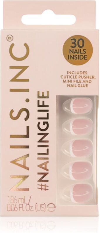 Nails Inc. #NailingLife Press-On Nails false nails shade Classic Kim Classic French Tip Square-Shaped 33 pc
