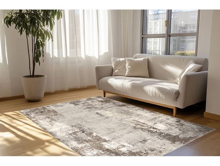 Tapis poil ras Amora 262 Marron/Marron 80 x 150cm Polyester