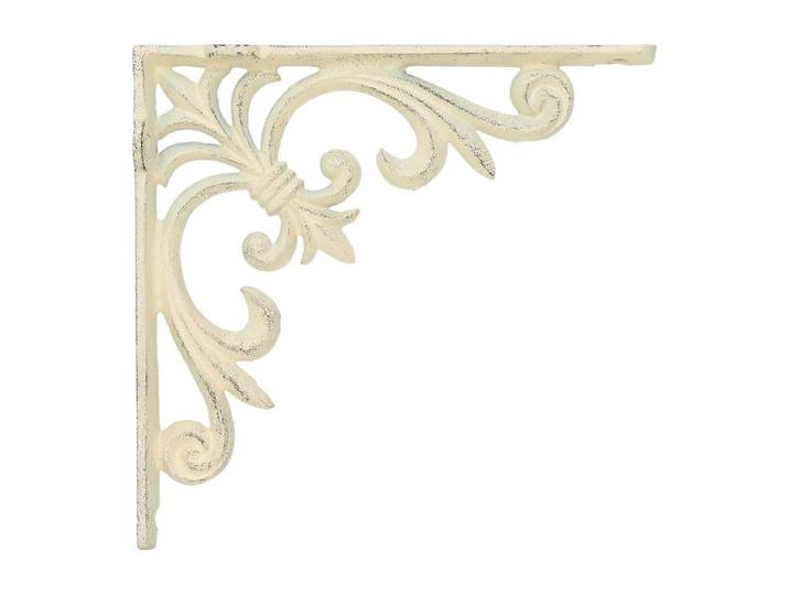 vidaXL Regal Wandregalhalterungen 12 stk. Antik Weiß 21.5 x 21.5 x 3.5 cm, 12-tlg.