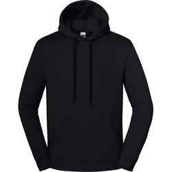 Fruit of the Loom Iconic Premium Hooded Sweat Unisex Hoodie mit CiCLO® Technologie, nachhaltig, schwarz, M