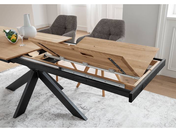 Table extensible Zuwe 180 x 100cm Marron