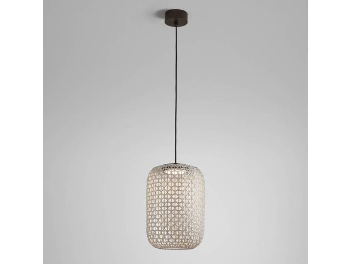 Bover Nans S/31.2 LED-Außenhängeleuchte, beige S, dimmbar, creme / amber, Kunststoff, Design