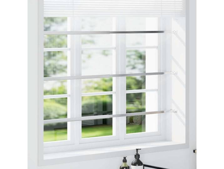 vidaXL Einstellbare Fenster-Sicherheitsstangen 3 Stk. 710-1200 mm