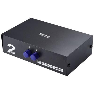 SpeaKa Professional SP-11175216 2 Port Composite-Switch mit Audio-Ports
