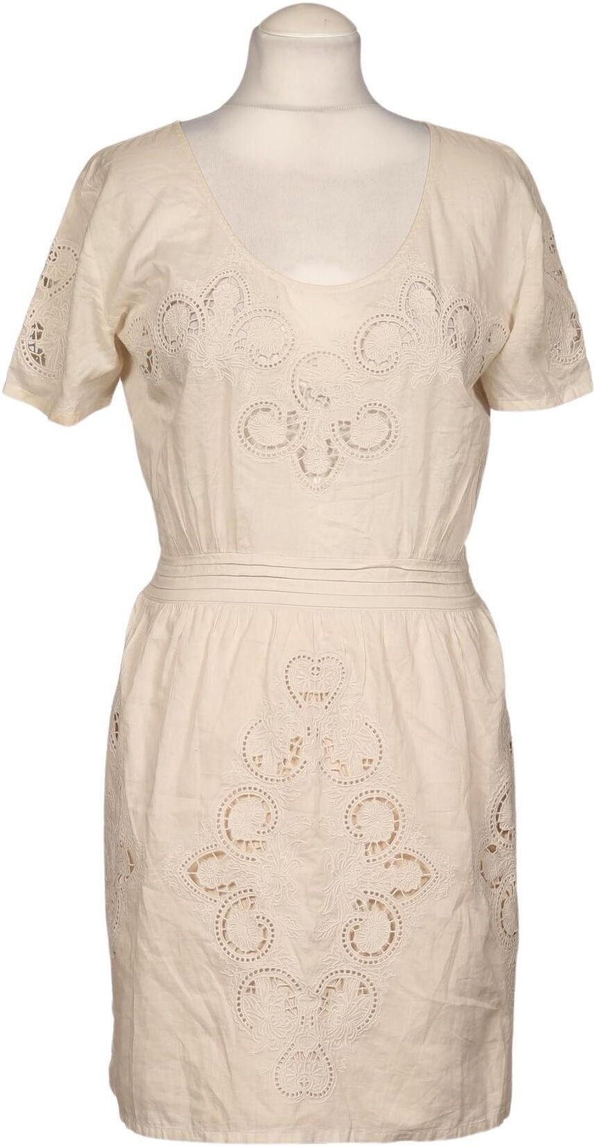 The Kooples Damen Kleid, Cremeweiß, Gr. M, Baumwolle - Second Hand