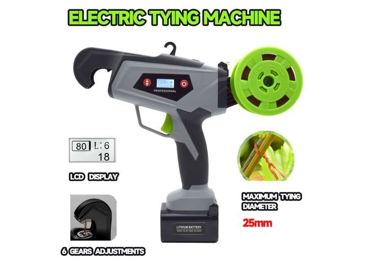 Outil de jardinage électrique 16,8 V pour ligature et attache de plantes, machine à nouer les branches de vigne entièrement automatique