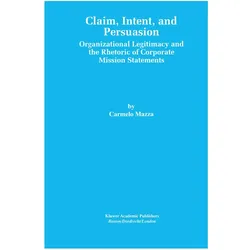 Claim, Intent, and Persuasion, Fachbücher von Carmelo Mazza