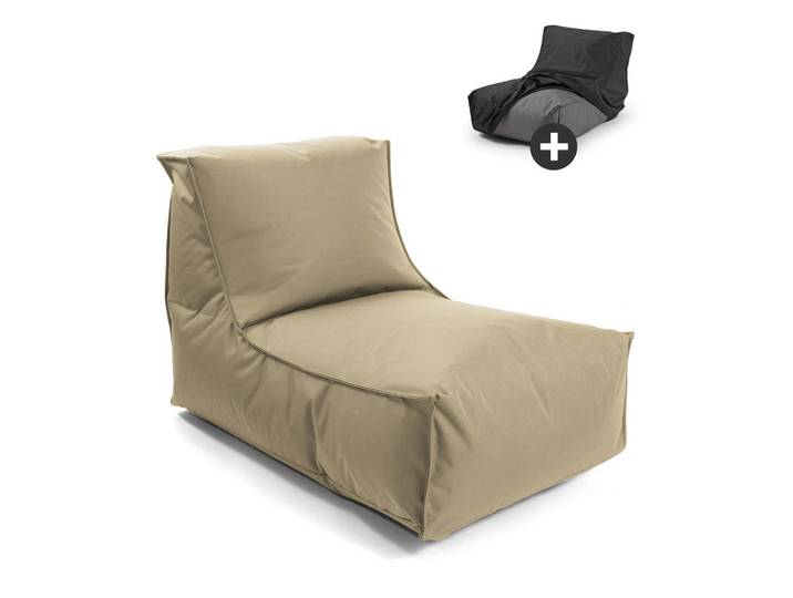 Mokebo Outdoor Sitzsack mit Schutzhülle Der Sundowner, Cappuccino, 60x65x95 cm, Gartenmöbel, Gartensessel, Outdoor-Sitzsäcke