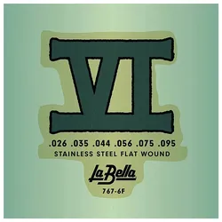 La Bella Bass VI 767 Stainless Steel Flat Wounds 026 - 095 - Saiten E-Bass